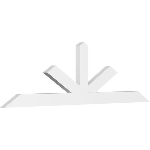 Ekena Millwork Saratoga Architectural Grade PVC Gable Bracket, 72"W x 21"H x 2"D x 4"F, 7/12 Pitch GBP072X21X0204SAR00 - main